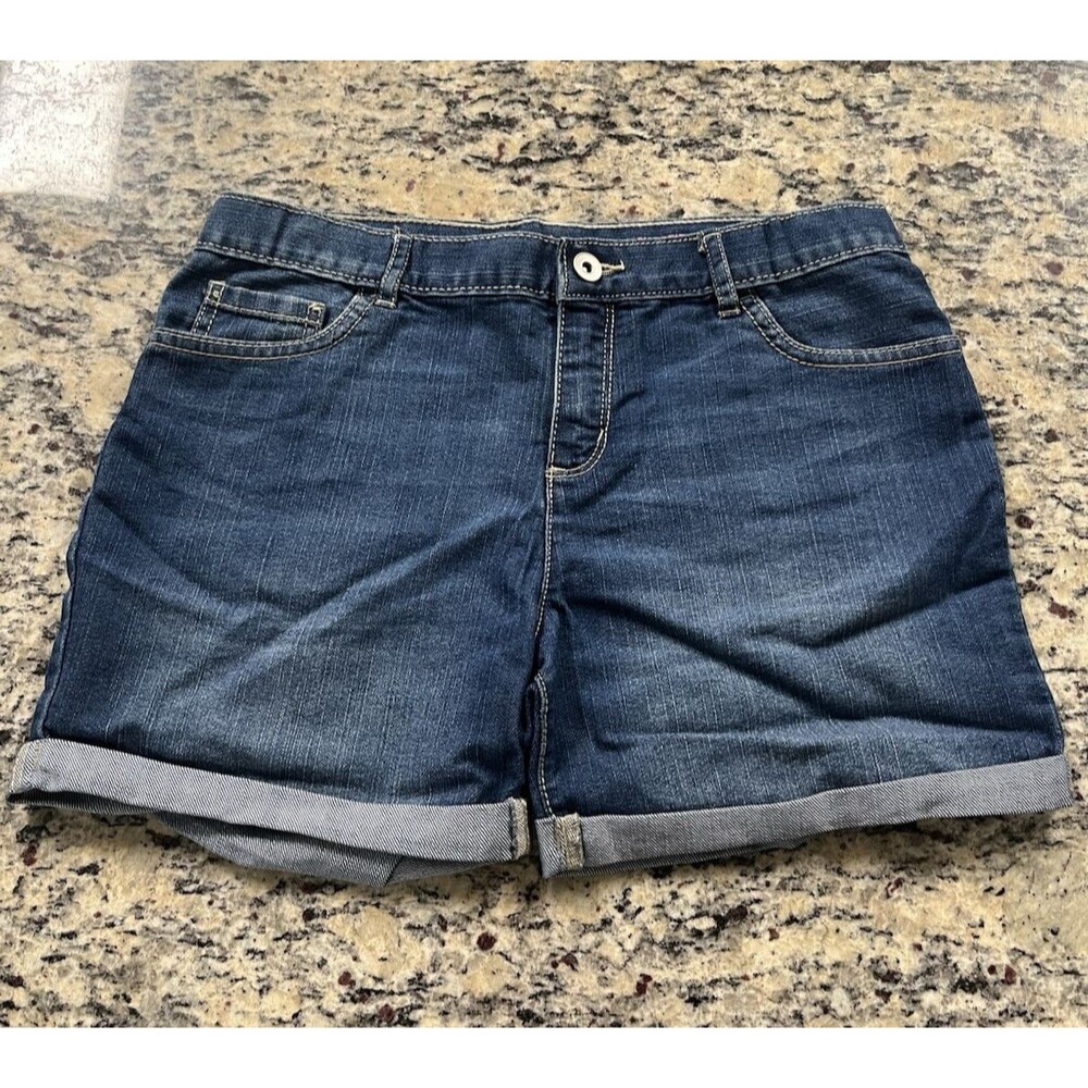 Children's Place Girls Denim Roll Cuff Shortie Shorts Size 12 NEW